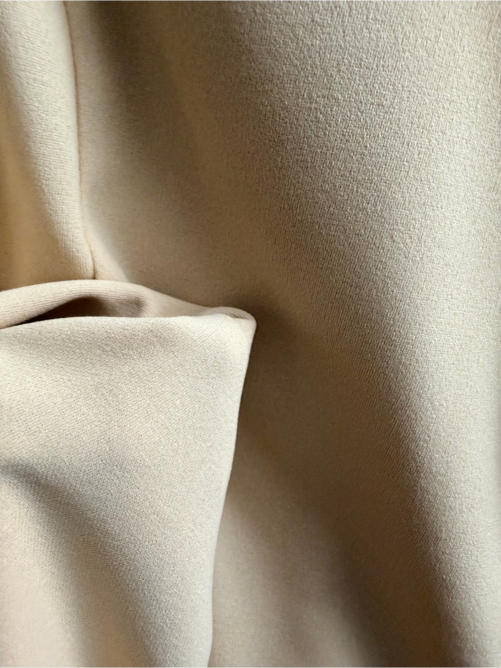 V-Neck Ruffle High-Low Dress in Beige - Picture 5 of 7
